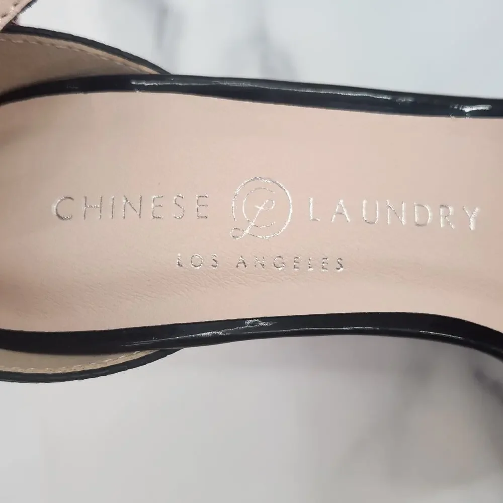 NIB Chinese Laundry Z-Faire Snake Print Black Open Toe 4